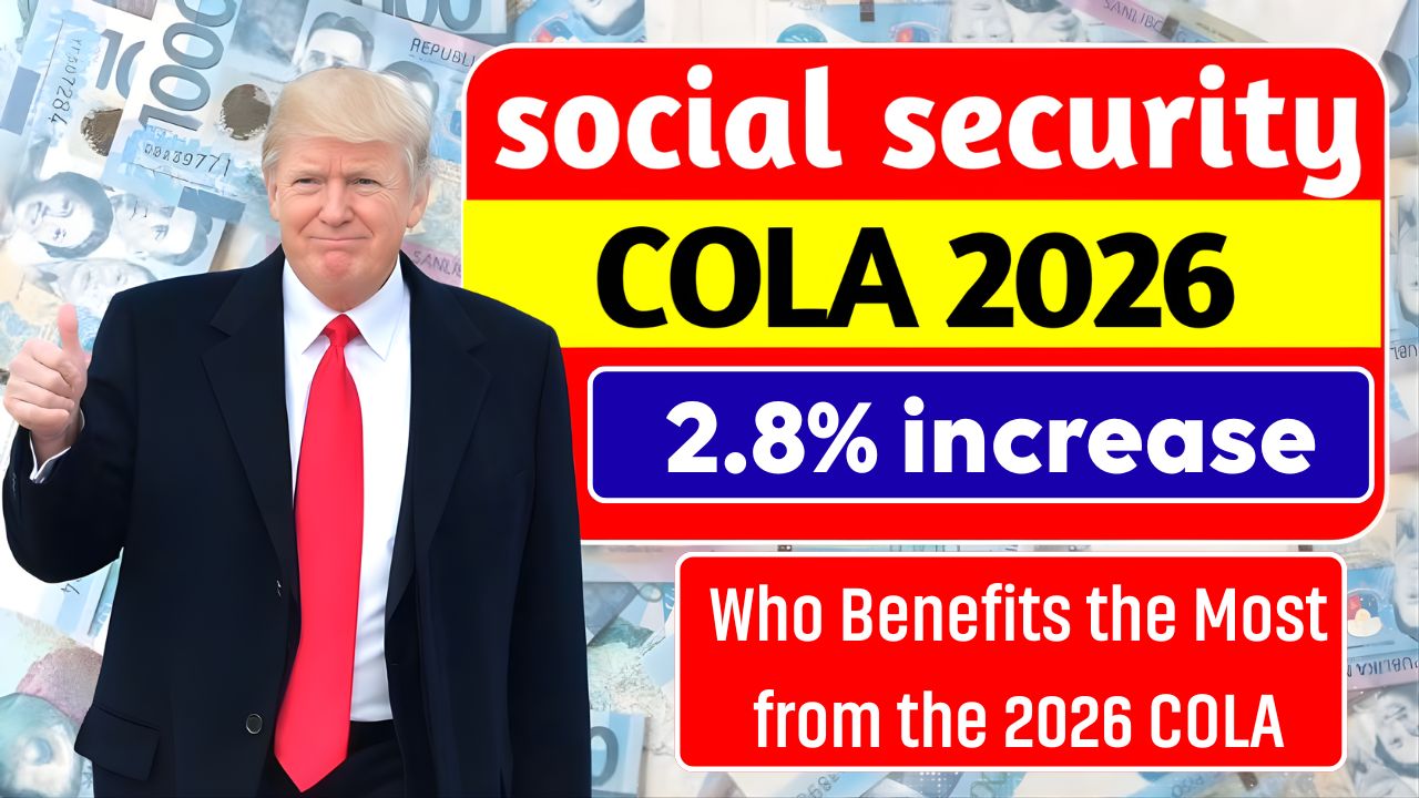 2.8% Social Security COLA increase in 2026